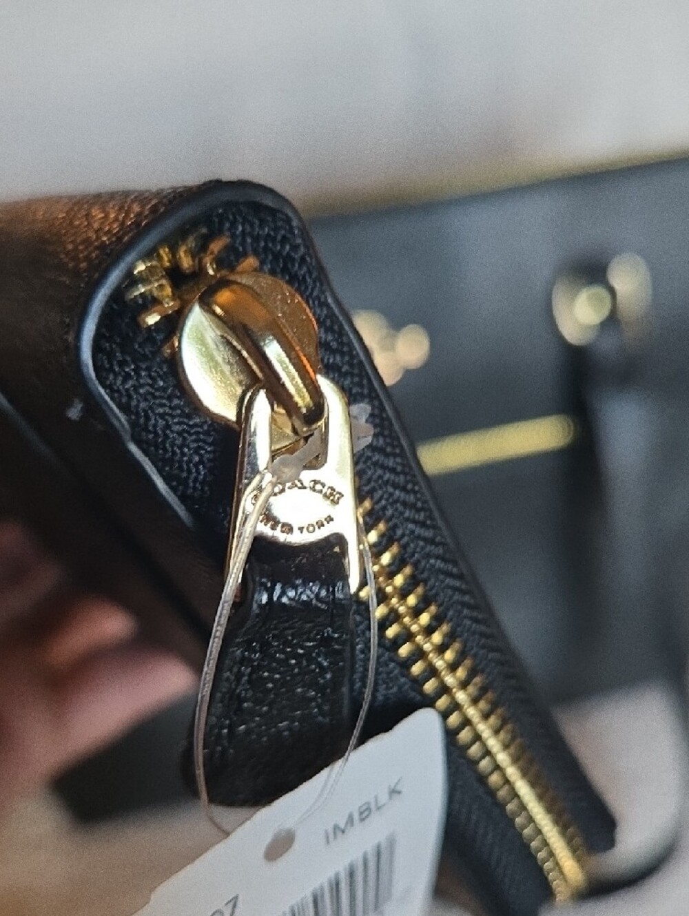 COACH SET! Black Leather Gallery Tote and Matching Wallet - Picture 6 of 8